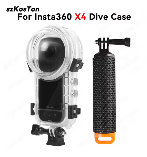 Näkymätön sukelluskotelo insta 360 x4 / x3:lle , vedenpitävä kotelo, kotelo insta 360 x4 :lle, vedenalainen suoja, sukelluskuoren lisävarusteet