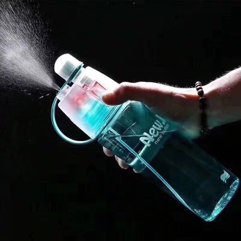 400ml multifunktionelle udendørs rejse transportable plast børn børn børn spray sports vand kantine med håndtag