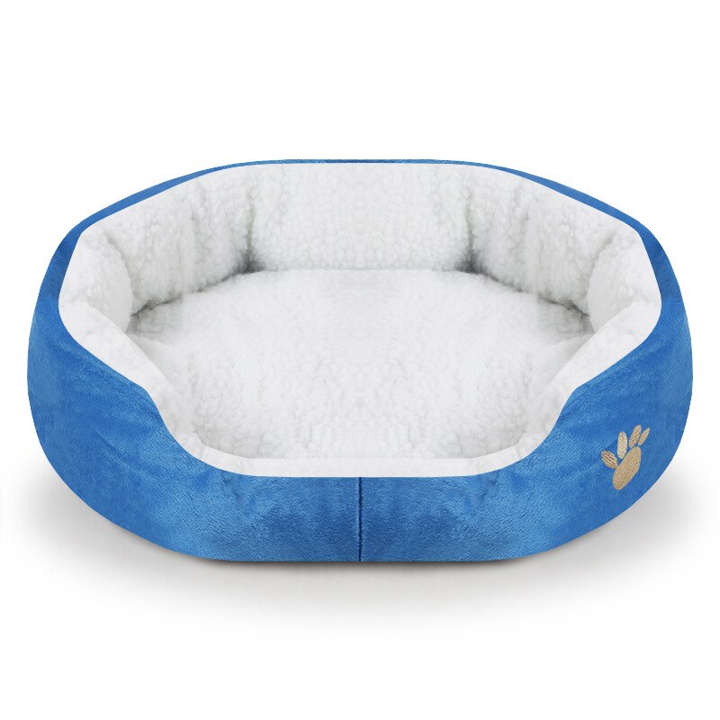 Saco de dormir suave para perro y gato, Cashmere Warming, cama para perro, sofá, tumbona, nido, cojín, producto para mascotas, accesorios para perros: Blue