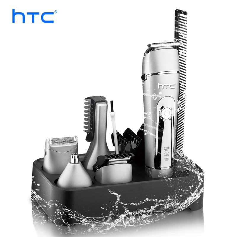 Cortadora de pelo multifunción HTC 5 en 1, Afeitadora eléctrica para el cuidado Personal y el hogar, afeitadora de barba, nariz y Máquina para cortar cabello