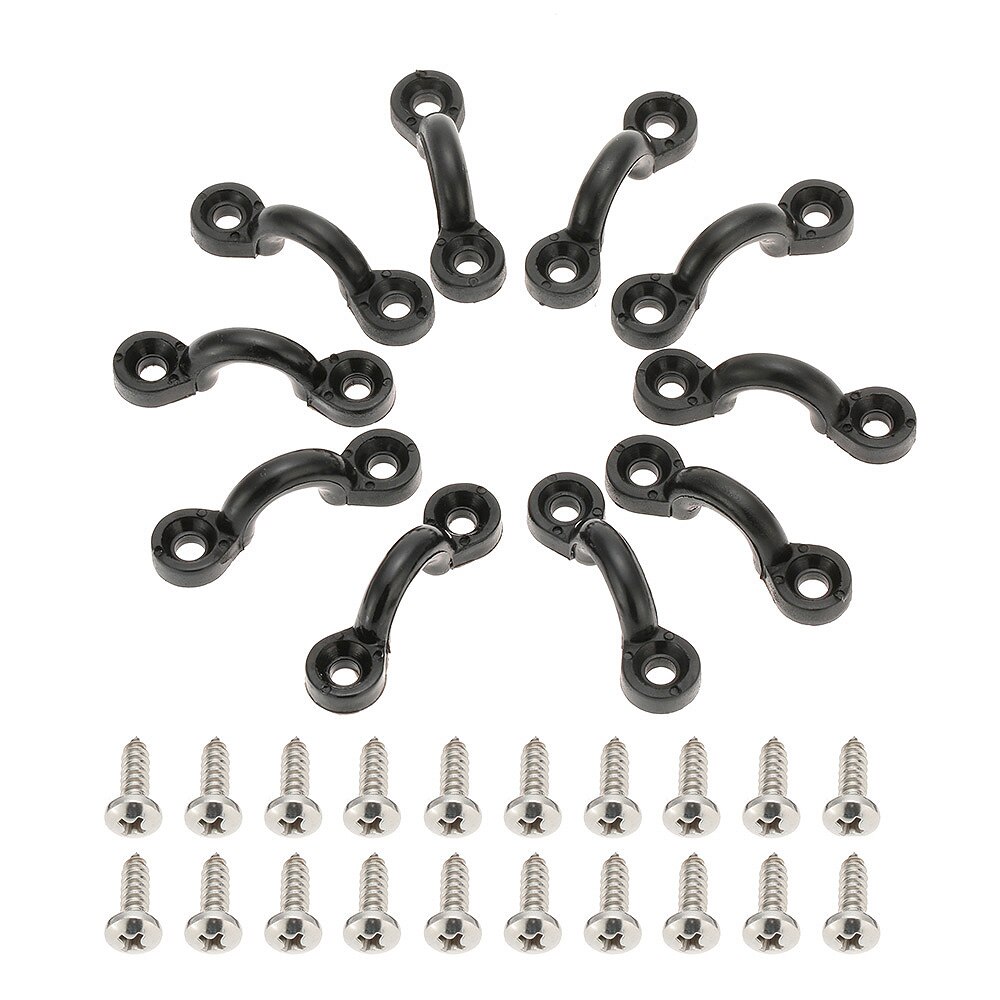 Nylon bungee däck öglor knyta ner dyna ögon skruvar kit med 5 meter 5mm elastiskt bungee lina rep för båt kajak däck rigg kit