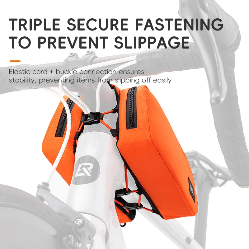 ROCKBROS Bike Bovenbuistas 2L Capaciteit Krasbestendig Road Mountainbike Frametas Fietsen Gereedschapstas Stabiele elastische band