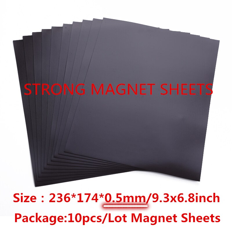 Magstick 10 Feuilles Magnétiques A5 Autocollantes - 0,5mm Flexible Découpable - Pour Bricolage Organisation Et Aimants Personnalisés