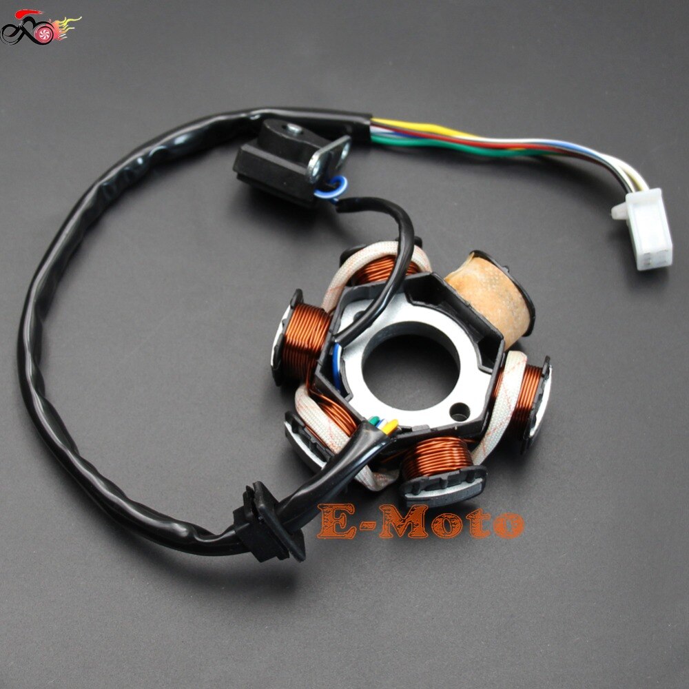 Magneto Stator 6 Pole GY6 125cc 150cc Fly Vento Panterra Cool Sport Atv Scooter