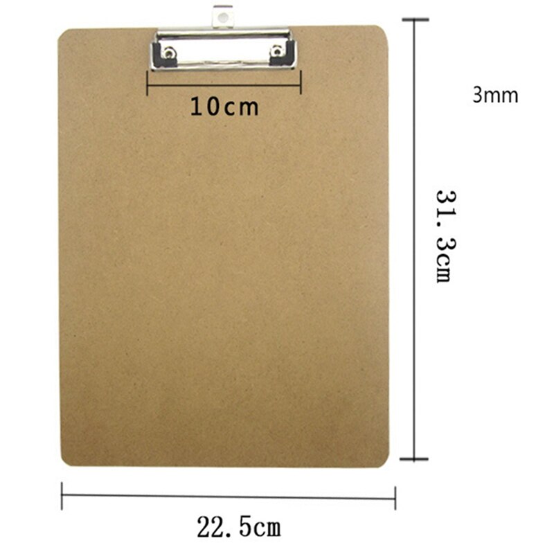 Enkel  a4- storlek trä urklipp clipboard hängande hål mapp hård skiva skrivverktyg kontor skola pappersmaterial