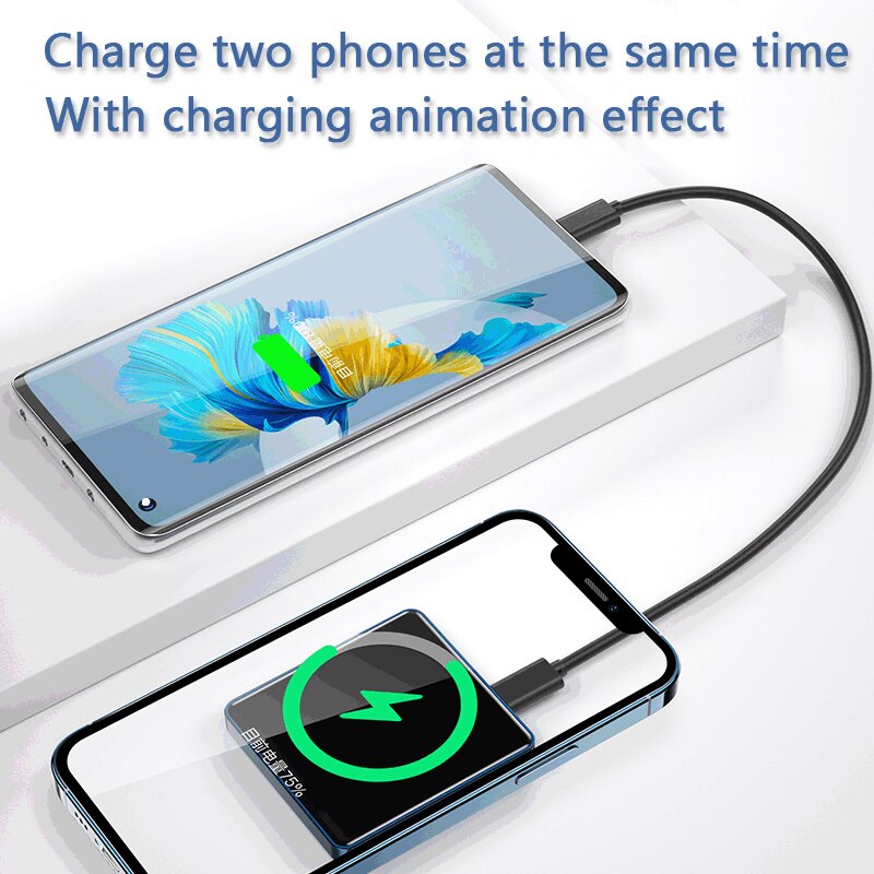 15W Magnetische Power Bank Snelle Oplader Voor Magsafe Draadloze Opladen Draagbare Mobiele Telefoon Batterij Voor Iphone12 12Pro Max 12mini