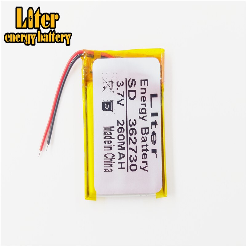 Beste Batterij 3.7V Lithium Polymeer Batterij 362730 363030 260Mah MP3 MP4 MP5