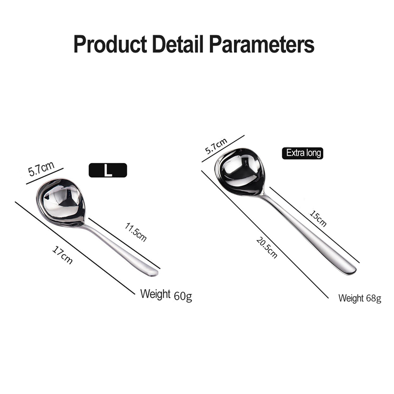 Chinese Soep Lepel Roestvrij Staal Verdikking Met Lange Handvat Lepel Voor Soep Keuken Diner Lepels Spiegel Gepolijst Servies