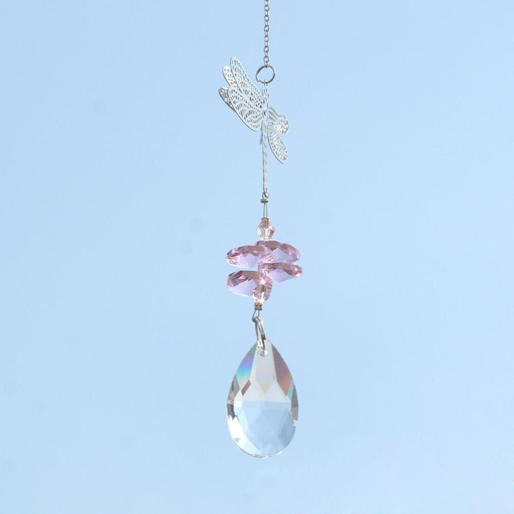 Set 6 Crystal Dragonfly Mentale Suncatcher Regenboog Glazen Kralen Yard Tuin Opknoping Hanger Thuis Bruiloft Xams Decor