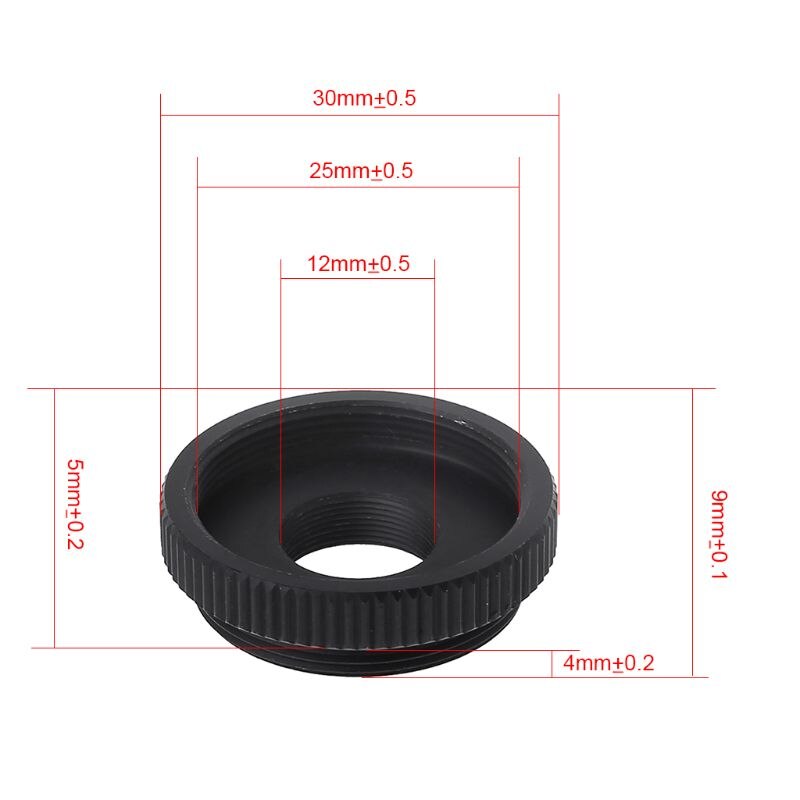 Black Metal Lens Adapter Suit for M12 to C or CS Mount Lens Converter Ring