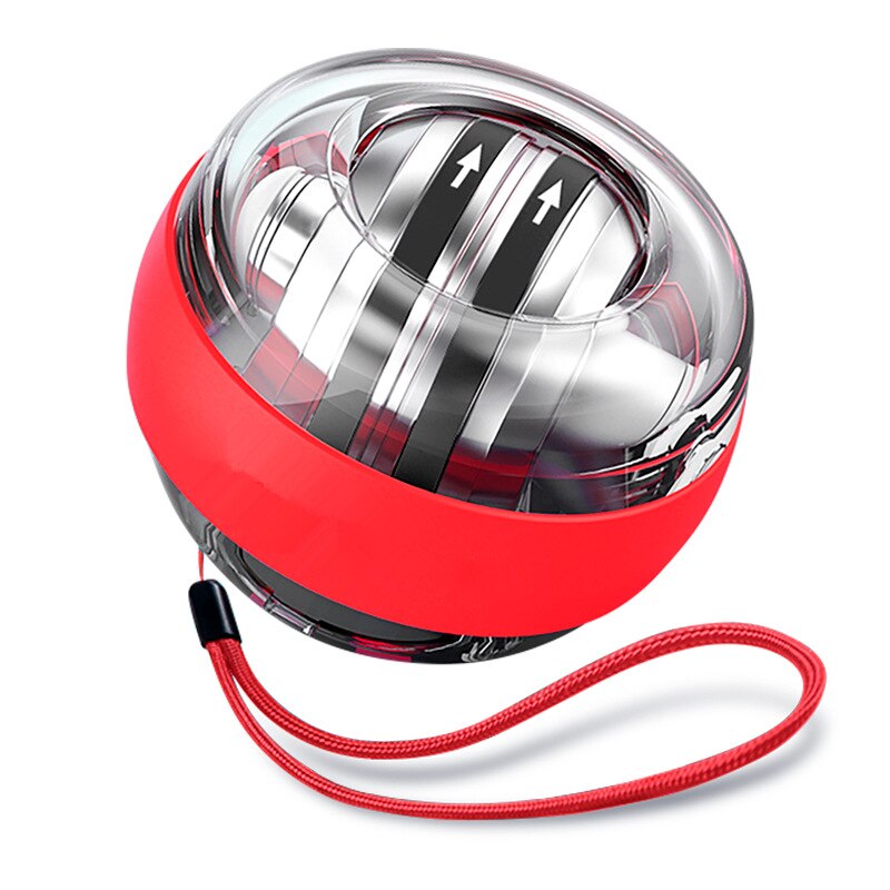 Led auto-avviamento Gyro Ball Powerball Contador braccio Expander allenatore manuale giroscopio polso forza esercizio rilassamento attrezzature per il Fitness: Red