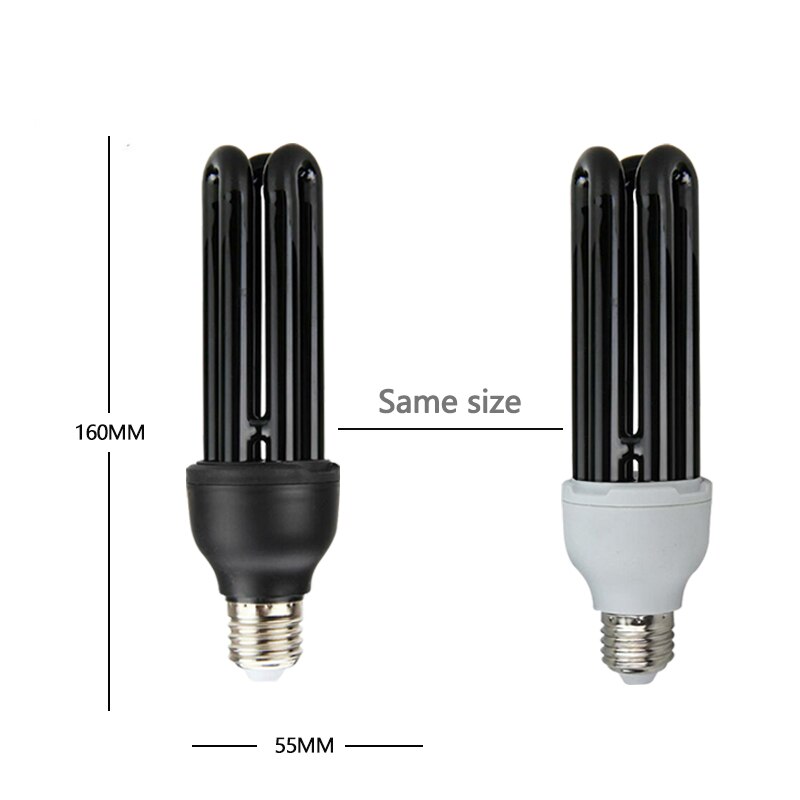 Ampoule fluorescente UV, modèle, 220V, E27, 40W, spirale, économie de lumière noire, lampe violette