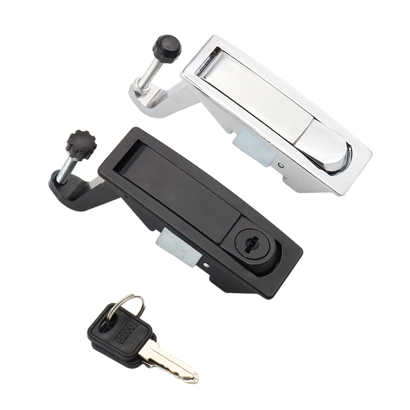 Premium Zinc Alloy Flat Lock with Push-Button Spring Mechanism for Mechanical Equipment, Cabinet Doors, and Electrical Boxes