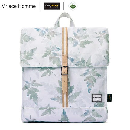 Mah Brand White Small Square Backpack Women School Backpack For Girl Waterproof Fabric Travel Bag Mini 13inch Cloth Bagback