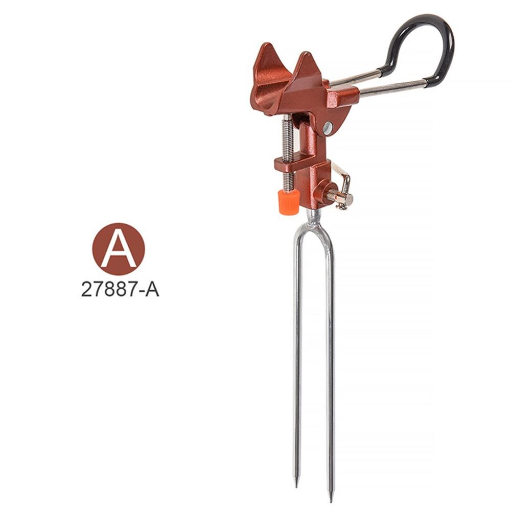 Titular da vara de pesca aço inoxidável vara de pesca equipamento de metal titular alça ajustável suporte vara de pesca acessórios: Vermelho