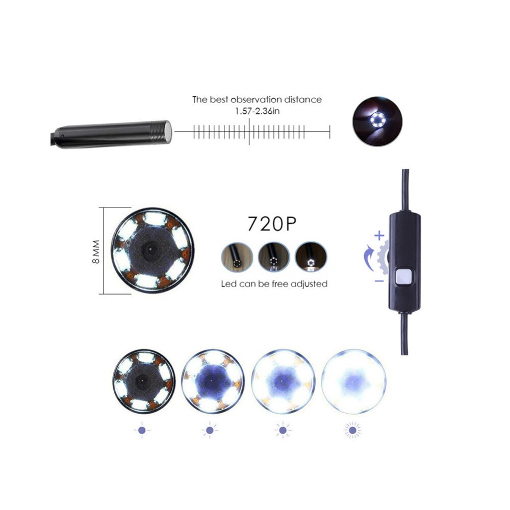 Wasserdichte Kamera Wifi Endoskop 1M 2M 3,5 M 5M 10M Endoskop Weiche Wifi Endoskop Kamera Endoskop kamera Für Android IOS
