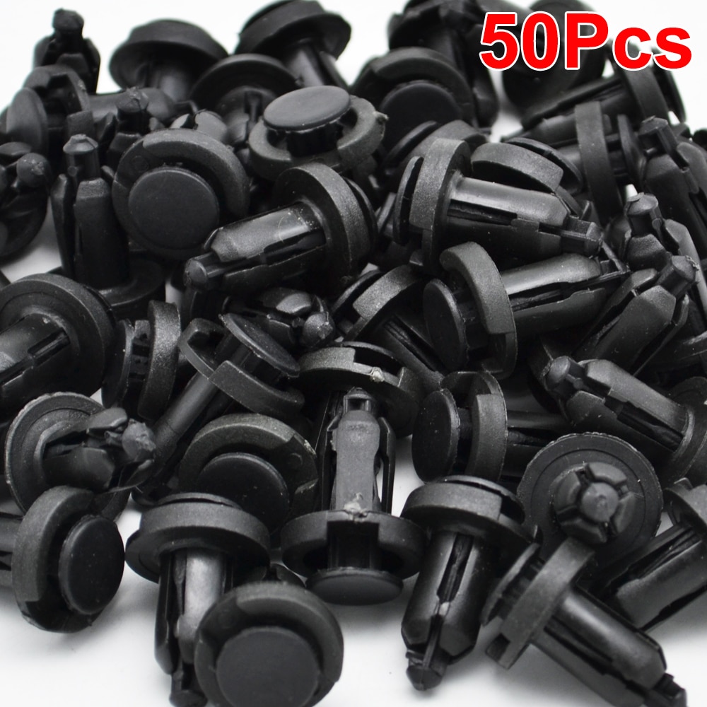 Xukey 10Mm 50 Stuks Car Fender Rivet Fastener Clips Plastic Gat Auto Bumper Retainer Klinknagel Clip Universele Styling Voor honda