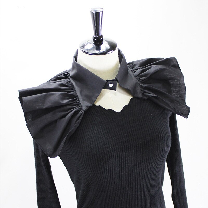 Retro victorian kvinder skulder wrap vintage flæser fest aftagelige flæsekraver