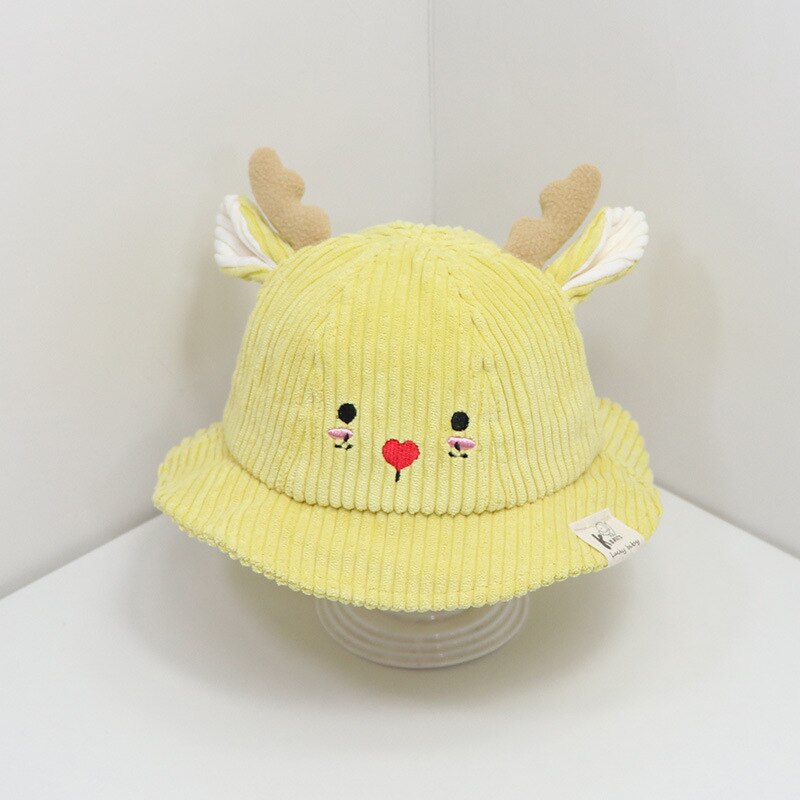 Peuter wintermuts cartoon hert baby mutsen herfst baby jongen muts kinderen meisje emmer pet baby peuter mutsen kinderen kerst: Een -3