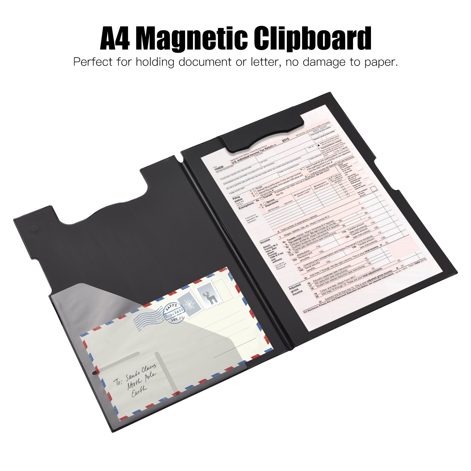 A4 Magnetische Klembord Bestandsmap Schrijfblok Document Houder Paperclip Voor Interview School Office Supply