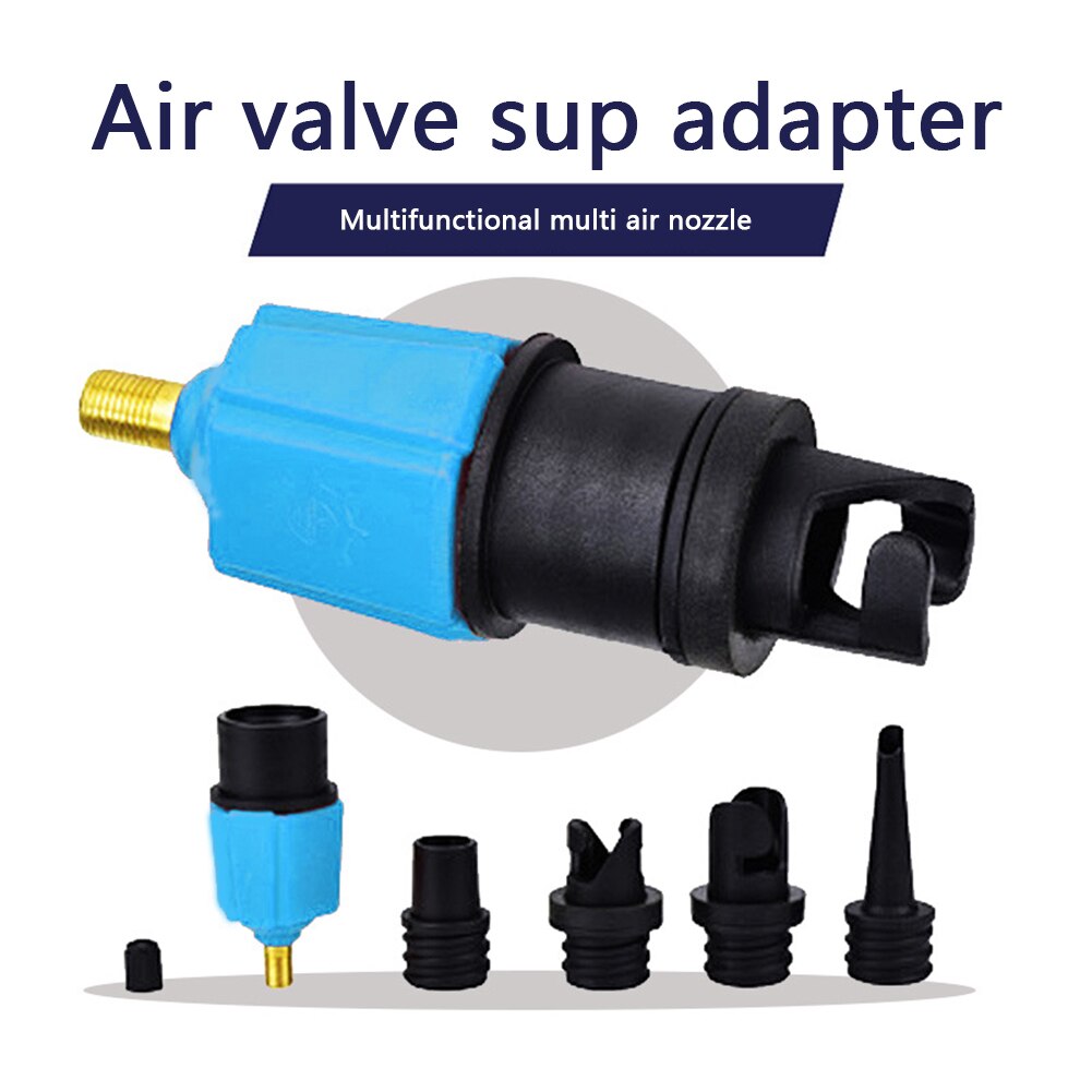 Opblaasbare Roeien Rubberboot Luchtklep Adapter Paddle Board Kano Kajak Nylon Kajak Air Valve Pomp Compressor Converter
