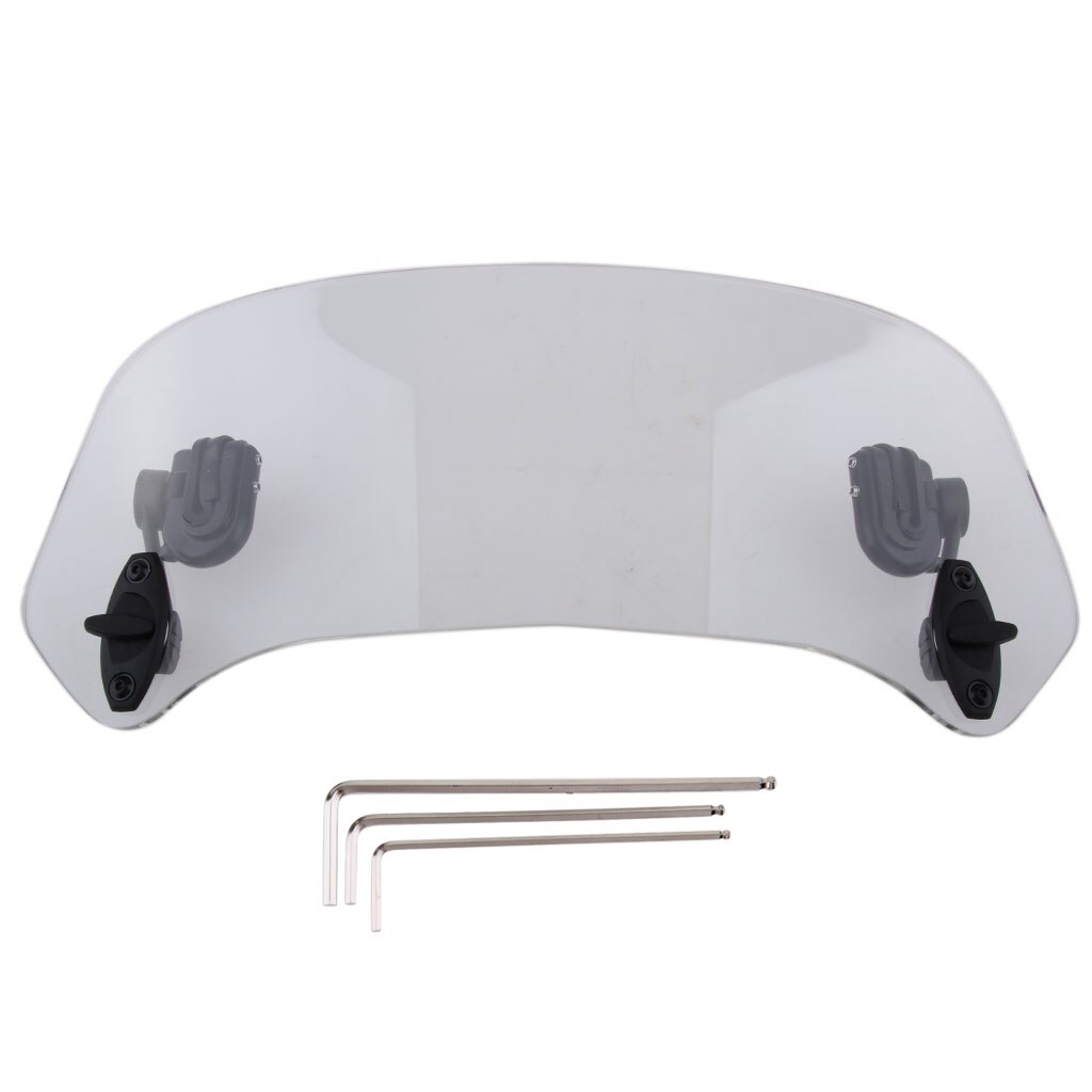 Adjustable Clip On Windshield Extension Wind Deflector 370mm for Motorcycle Motorbike