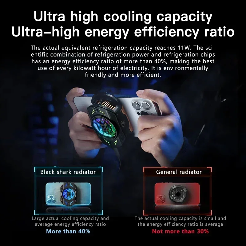 Black Shark Nuova versione di raffreddamento 4 PRO Dispositivo di raffreddamento rapido del telefono per iPhone 15/ROG 7/Nubia Redmagic 9S Pro/Xiaomi FunCooler