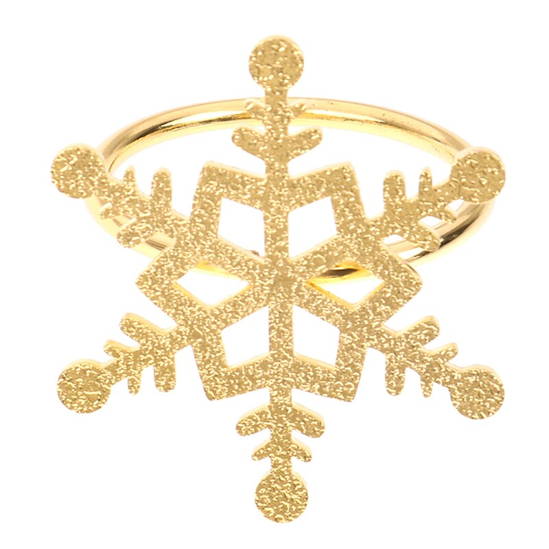 6 Pcs Christmas Snowflake Shaped Napkin Rings Dinning Table Setting Christmas Snowflake Napkin Button Napkin Ring