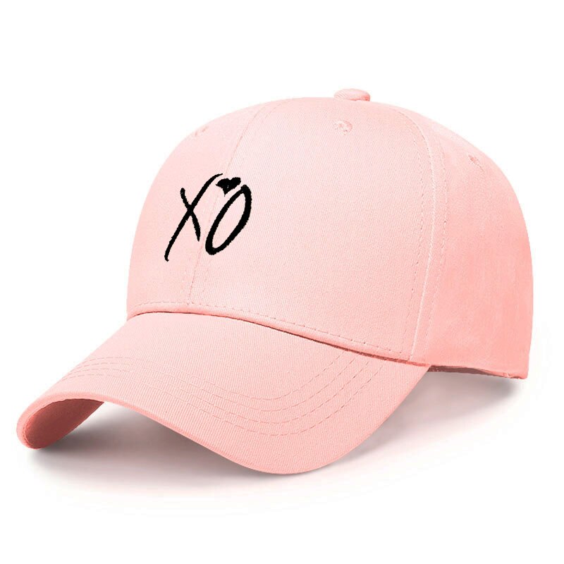 Gorros de béisbol con bordado para hombre y mujer, gorra de béisbol con bordado de XO, Snapback Weeknd para hombre y papá, gorra de skateboard de calle: Rosa