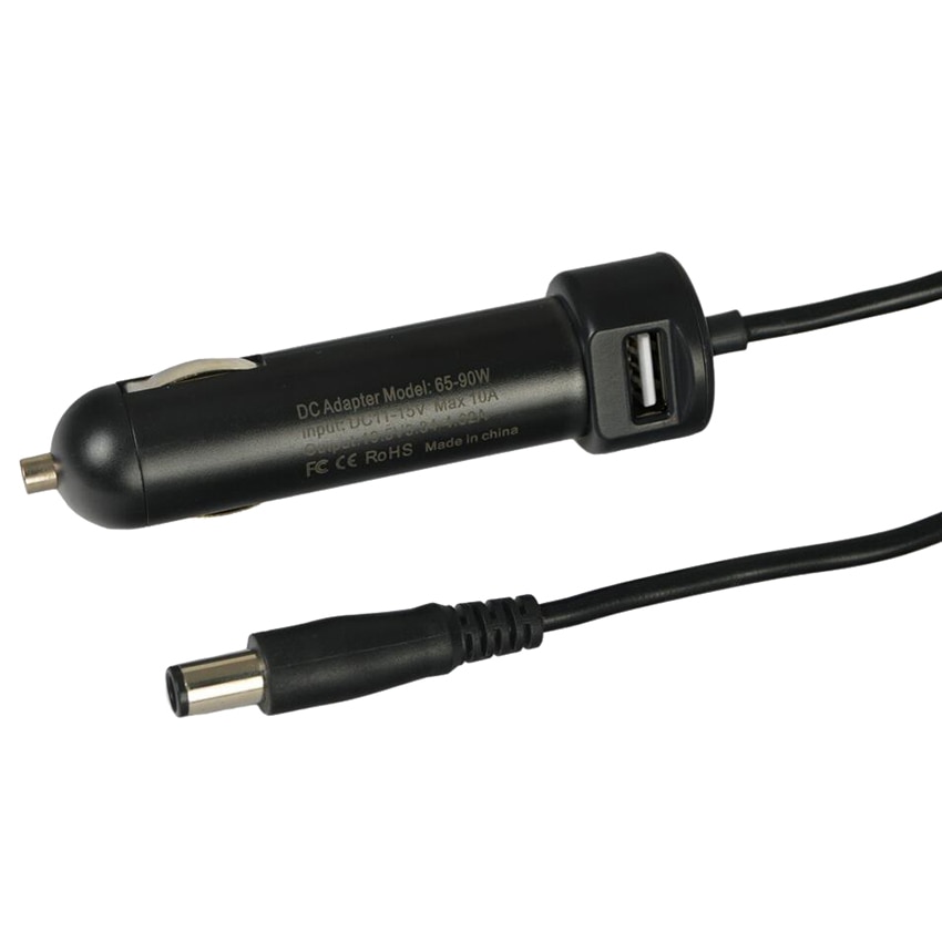 Laptop DC Power Car Adapter Charger 19.5V 4.62A 90W For Dell Latitude E6320 E6330 E6400 E6410 E6420 E6430 5.1V 2.1A USB Port