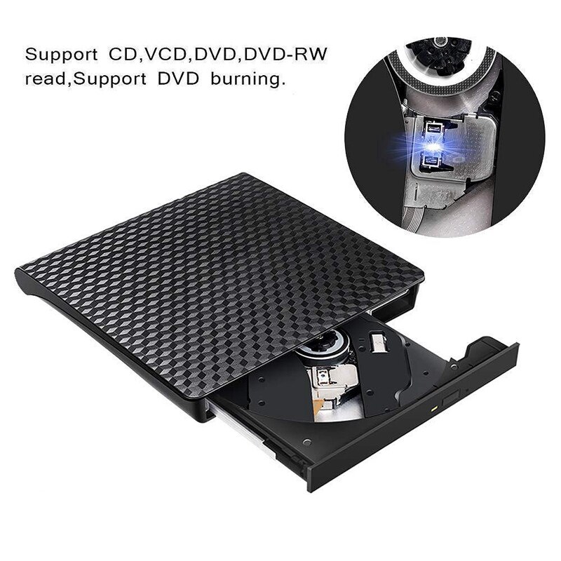 USB3.0 External CD DVD Burner, Universal Desktop Notebook USB / Type-C Mobile External CD / DVD Burner Optical Drive