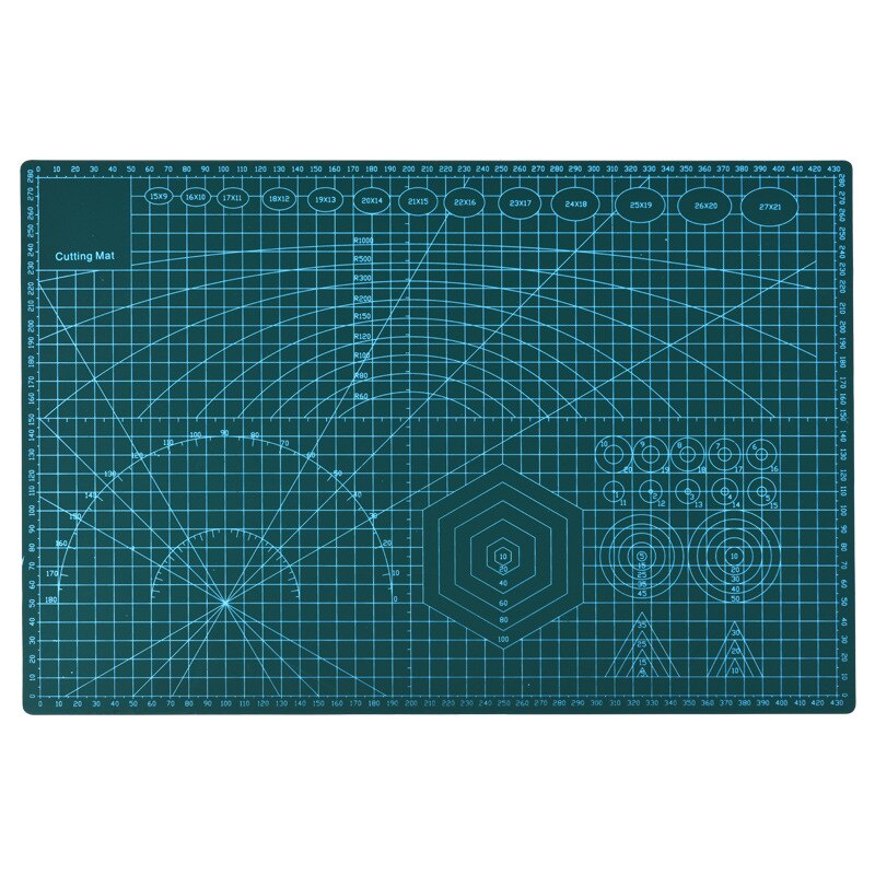 PVC Cutting Mat A4/A3 Durable Self-healing Cut Pad Patchwork Tools Handmade Diy Accessory Cutting Plate Dark Green