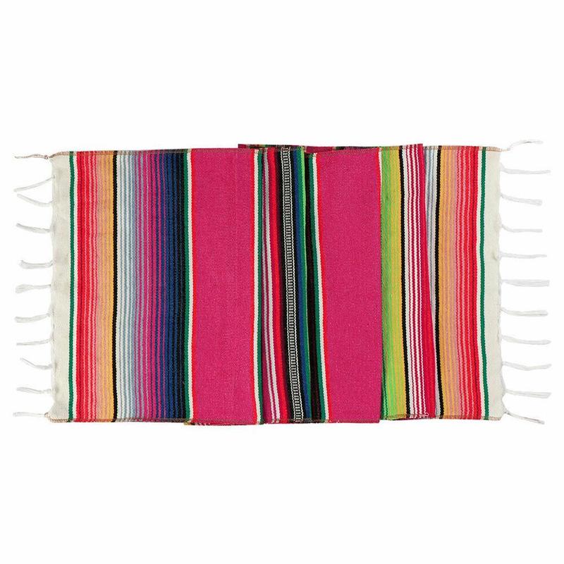 Populær mexicansk bordløber stribe sjal tæppe regnbue dug strandmåtte blonder bryllup hvid bordløber boligindretning: 213 x 35cm