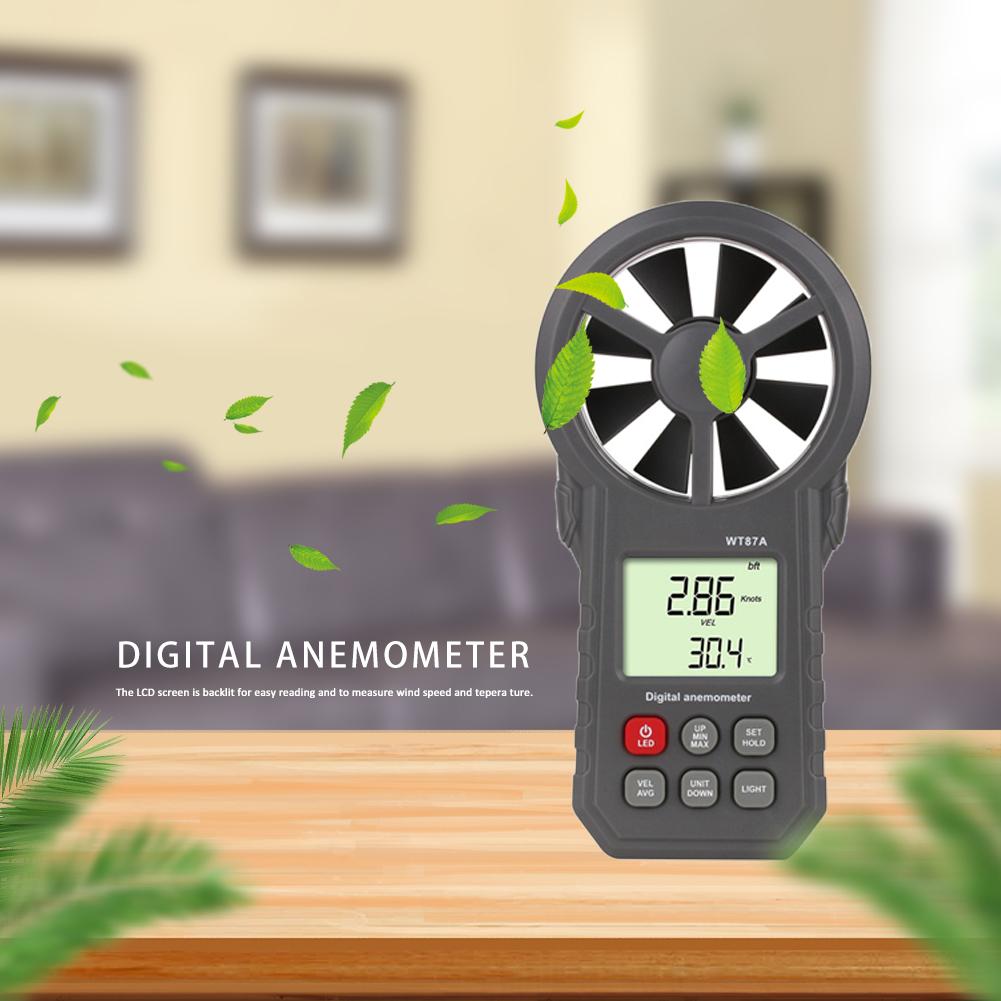 Handheld Anemometer Thermometer Pocket Dual-use Wind Speed Gauge Meter Backlight Digital Handheld Measuring Instruments