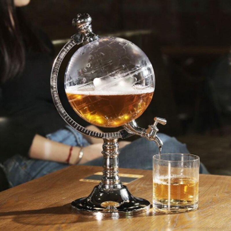 1.5L Whisky Karaf Set Globe Dispenser Glas Drank Wijn Dranken Sappen Dispenser Western Restaurant Bar Glas Cup Gereedschappen