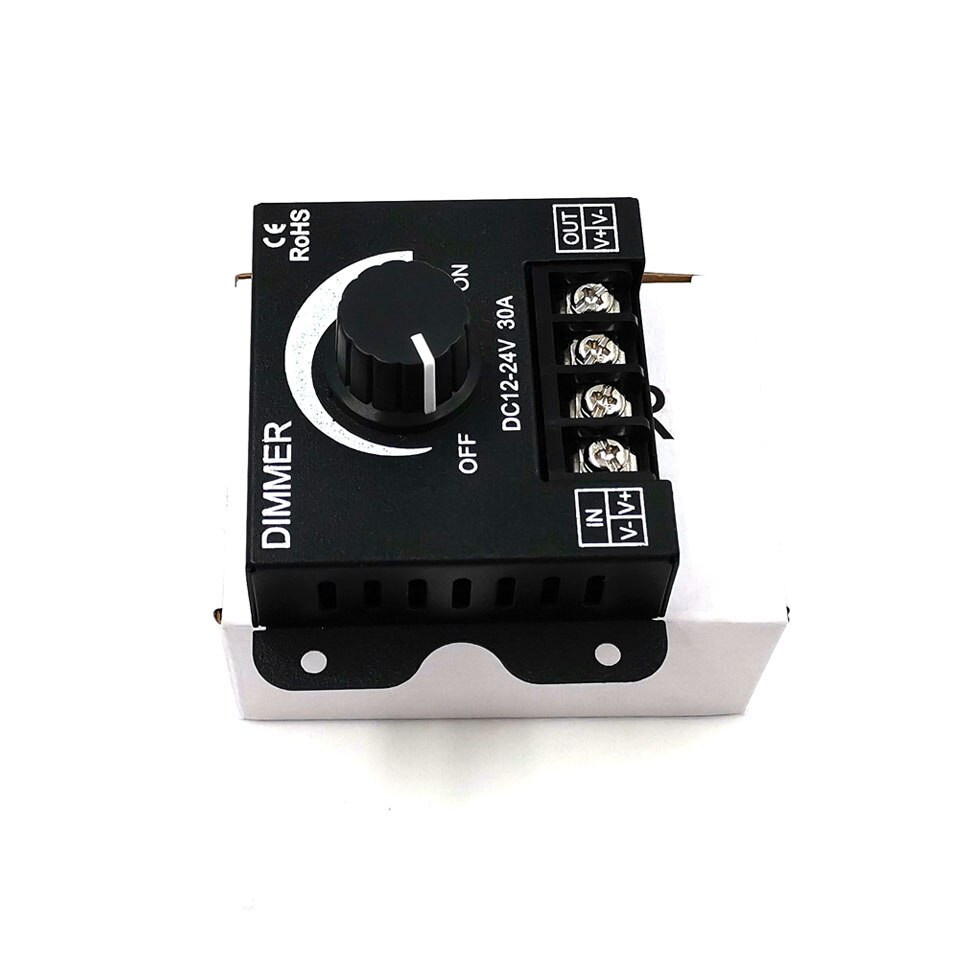 12V 24V Traploze Dimmer Voor Led Strip Dimmen Knop Knop Schakelaar Led Dimmer Controller Max 30A 360W Transformator