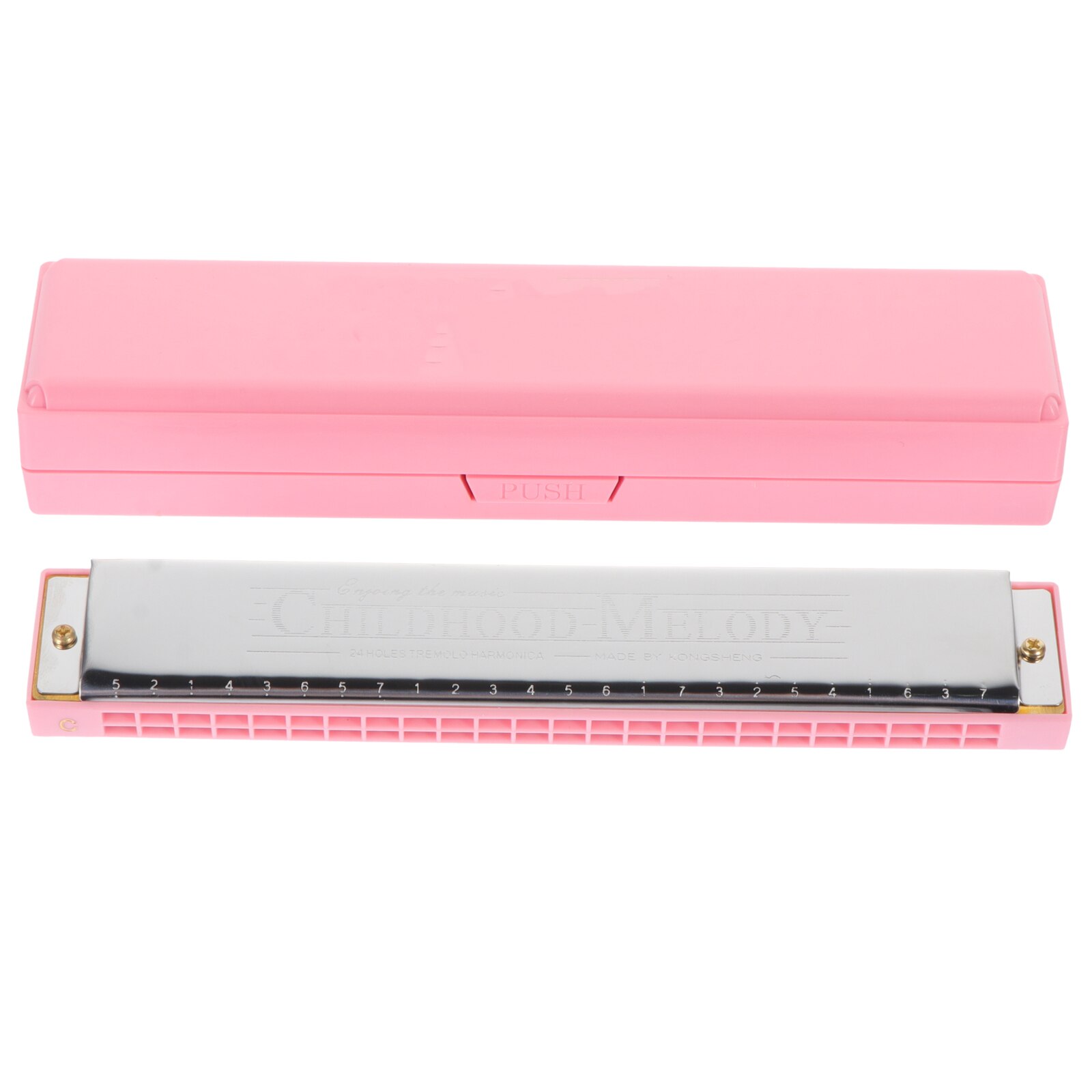 thumbnail image 2 of Plastic Harmonica For Kids – Small, Lightweight, With Storage Box, Non-Toxic, Great Musical Gift For Beginners 2 of 12