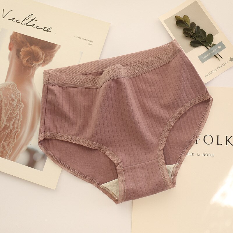 teenager students Underwear 6pc/lot Cotton lovely solid Briefs young Girls Panties