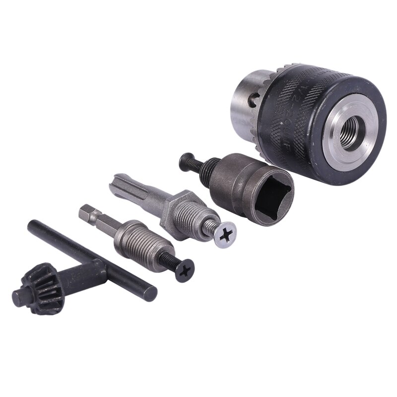 1/2-20 UNF Drill Chuck with Hex Shank,1/2 inch Socket Converter and Shank Adapter Electric Drills and Accessories