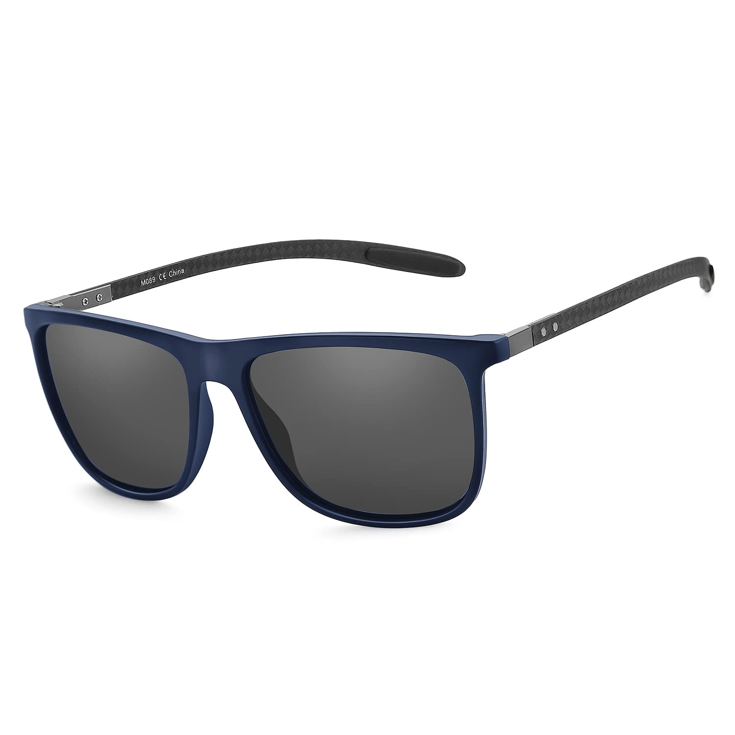 ZENOTTIC gafas de sol polarizadas cuadradas para hombres gafas de sol ultraligeras de fibra de carbono para conducir, pescar, deportes de Golf protección UV400: Rojo