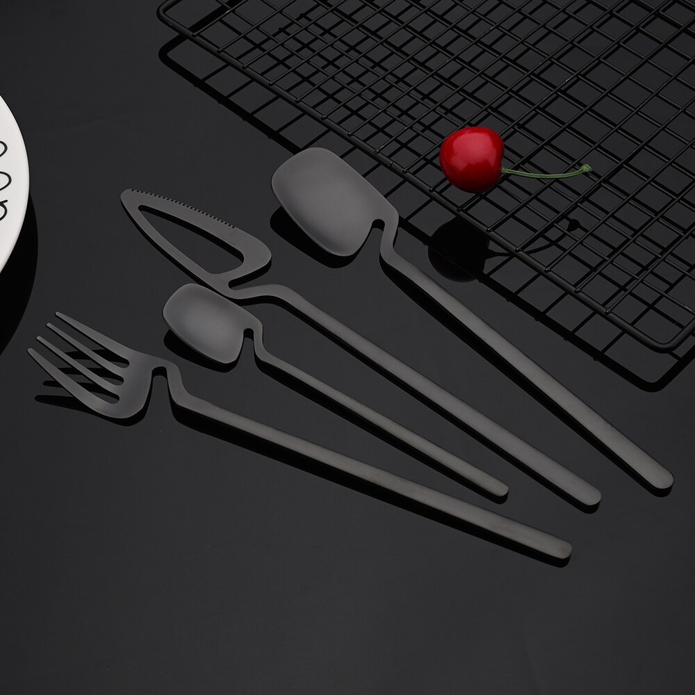 30pcs/6sets Stainless Steel Cutlery Set For Kitchen Dinnerware Knife Fork Spoon Set Travel Cutlery Set Tableware Set Of Dishes