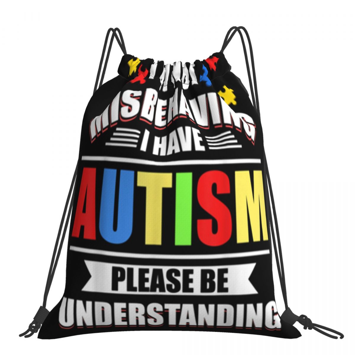Autism Awareness Im Not Misbehaving I Have Autism Adults Cotton Autumn Dj Latest Bags Backpack Bag: Default Title