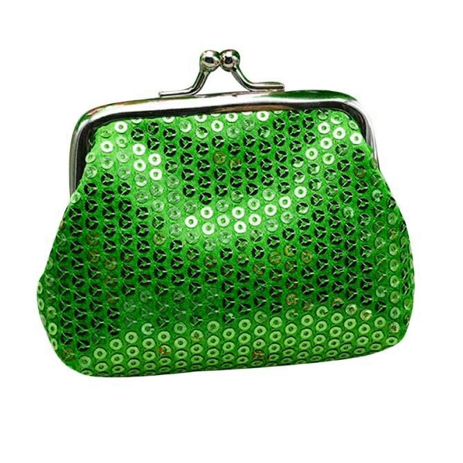 Sac à main à paillettes pour femmes, petit porte-monnaie, pochette pour enfants, #20: Green 