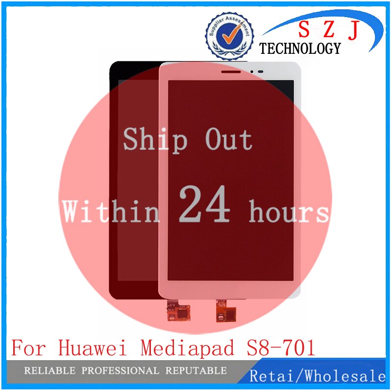 Nowy 8 &#39;&#39;dla Huawei Mediapad T1 8.0 3G S8-701u Honor Pad T1 S8-701 Digitizer ekran dotykowy czujnik + LCD panel wyświetlacza montażu