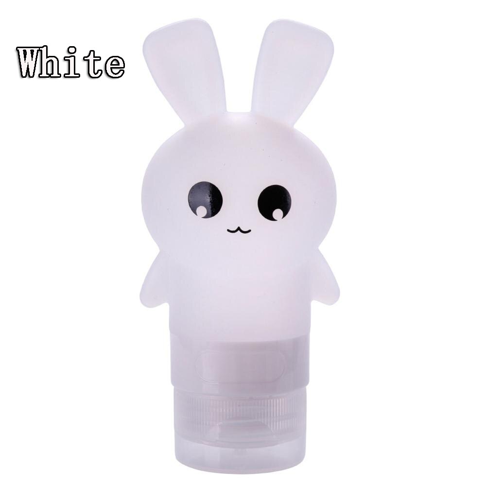 60/80/90 Ml Food-Grade Siliconen Flessen Makeup Shampoo Douchegel Lotion Sub-Bottelen Buis leuke Reizen Squeeze Lege Fles: Type4-75ml white