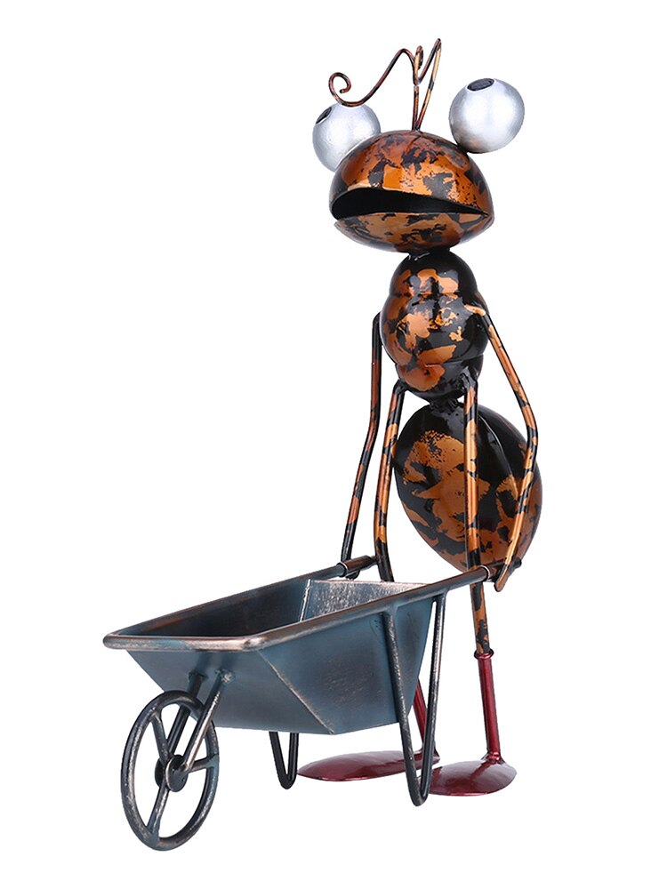 Big Metal Ant Garden Decoration Sculpture Home Patio Lawn Yard Indoor Outdoor Statue Ornament With Removable Bucket