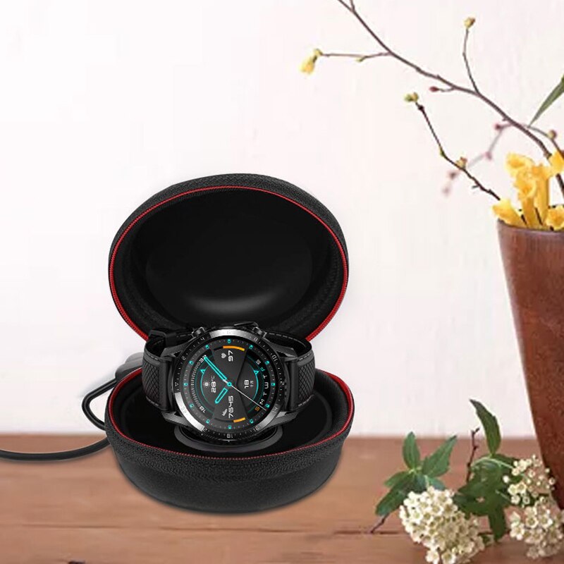 Til huawei gt watch  gt2 opbevaring bærbar taske oplader holder dock etui rejse hårdt beskyttende pose cover lynlås boks
