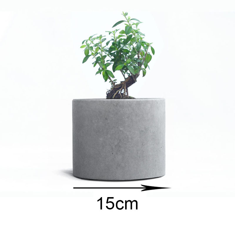 DIY Succulent Plants Round Concrete Pot Silicone Mold Square Cement Planter Molds Big Rectangle Flowerpot Plaster Resin Mould
