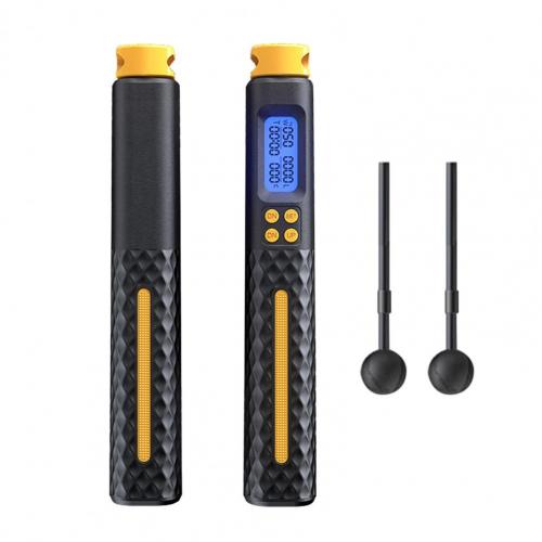 2 In 1 Adjustable Jump Rope Thickened Rope Weight Loss Cordless Smart Counting Single Skipping Rope for Outdoor: Yellow
