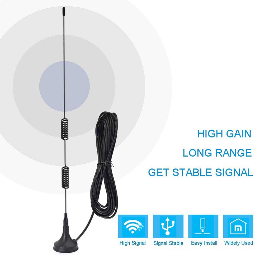 Eightwood VHF UHF Ham Radio Police Scanner Antenna BNC Male Compatible with Uniden Bearcat Whistler Radio Shack Police Scanner